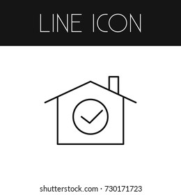 Isolated Property Outline. Building Vector Element Can Be Used For Building, Property, Check Design Concept.