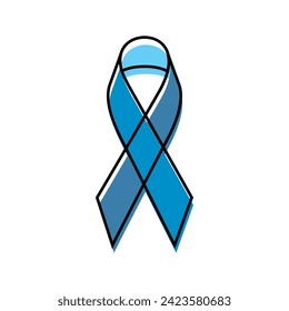 Isolated prostate cancer awareness ribbon Vector illustration