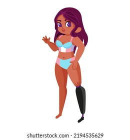 Isolated prothesys body positive vector illustration