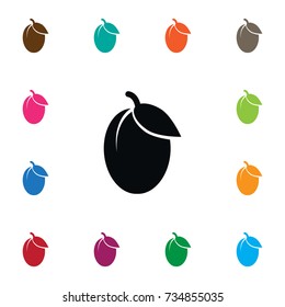 Isolated Prunus Icon. Apple Tree Vector Element Can Be Used For Prunus, Plum, Apple Design Concept.