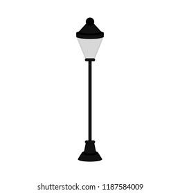 Isolated public lamp icon