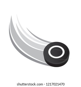 Isolated puck disk with an effect. Vector illustration design