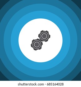 Isolated Pulley Flat Icon. Belt Vector Element Can Be Used For Pulley, Car, Belt Design Concept.
