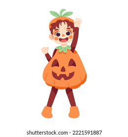 Isolated pumpkin costume vector illustration