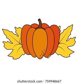 Isolated pumpkin design