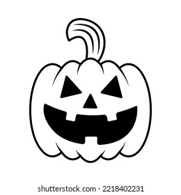 Isolated pumpkin draw hallowen vector illustration