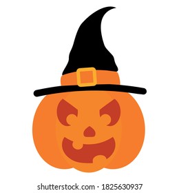 Isolated pumpkin halloween october scary icon- Vector