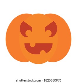 Isolated pumpkin halloween october scary icon- Vector