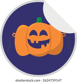 Isolated pumpkin icon halloween logo cartoon illustration