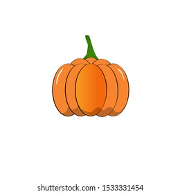 Isolated pumpkin icon on a white background