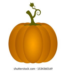 Isolated pumpkin image on a white background - Vector