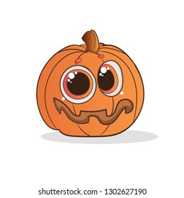 Isolated pumpkin on a white background, vector illustration