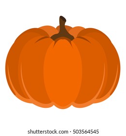 Isolated pumpkin on a white background, Thanksgiving day vector illustration