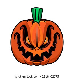 Isolación calabaza temible hallowen vectorial ilustración