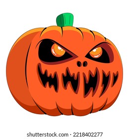 Isolación calabaza temible hallowen vectorial ilustración