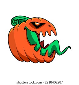 Isolación calabaza temible hallowen vectorial ilustración