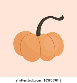 Isolated pumpkin. Pumpkin vector clipart.