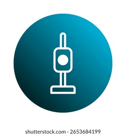 Isolated punching bag vector illustration in a blue circle graphic design simple background