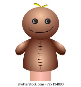 Isolated puppet on a white background, Vector illustration