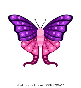 Isolated purple butterfly vector illustration