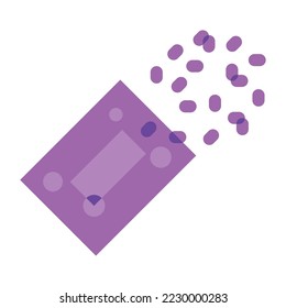 Isolated purple candy sheer flat icon Vector illustration