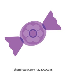 Isolated purple candy sheer flat icon Vector illustration