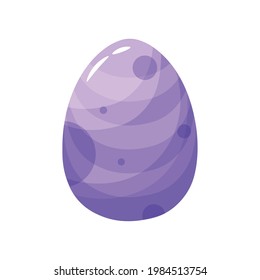 Isolated Purple easter egg symbol holiday vector illustration