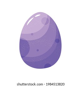 Símbolo aislado de huevo púrpura de Pascua ilustración vectorial de vacaciones