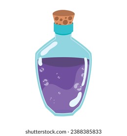 Isolated purple magic potion bottle icon Vector