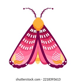 Ilustración vectorial de polilla púrpura aislada