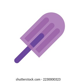 Isolated purple popsicle candy sheer flat icon Vector illustration