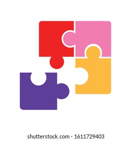 Isolated puzzle icon. Children toy - Vector illustration design