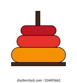 Isolated pyramid toy design