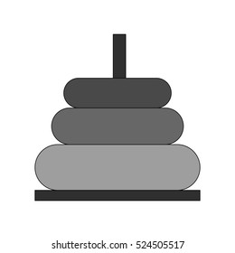 Isolated pyramid toy design