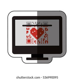 Isolated qr code and computer design