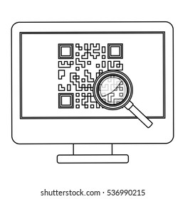 Isolated qr code and computer design