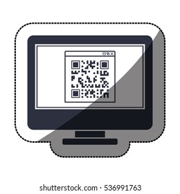 Isolated qr code and computer design