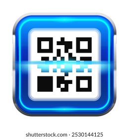 Isolated QR code scanner sign