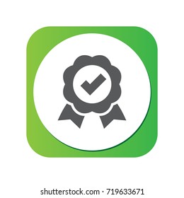 Isolated Quality Icon Symbol On Clean Background. Vector Award Element In Trendy Style.