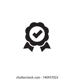 Isolated Quality Icon Symbol On Clean Background. Vector Award Element In Trendy Style.