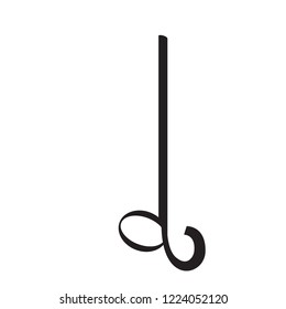 Isolated quarter musical note. Vector illustration design