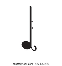Isolated quarter musical note. Vector illustration design