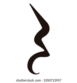 Isolated quarter rest. Musical note