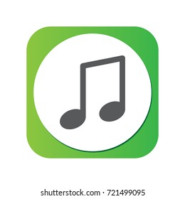 Isolated Quaver Icon Symbol On Clean Background. Vector Note Element In Trendy Style.