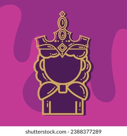 Isolated queen icon Royalty icon Vector