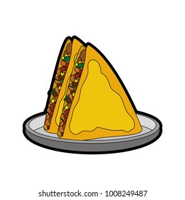 Isolated quesadilla design