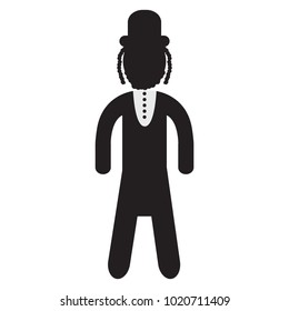 Isolated rabbi icon