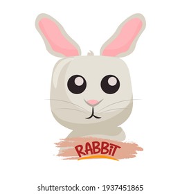 Isolated rabbit animal farm sweet baby icon- Vector