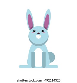 Isolated rabbit cartoon design