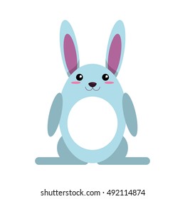 Isolated rabbit cartoon design